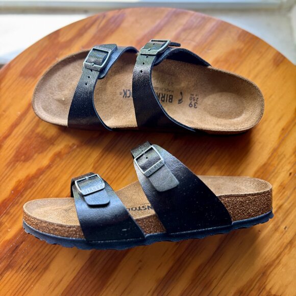 New in Box Birkenstock Sydney Graceful Sandal 39B (8/8.5) in Licorice - Picture 1 of 7